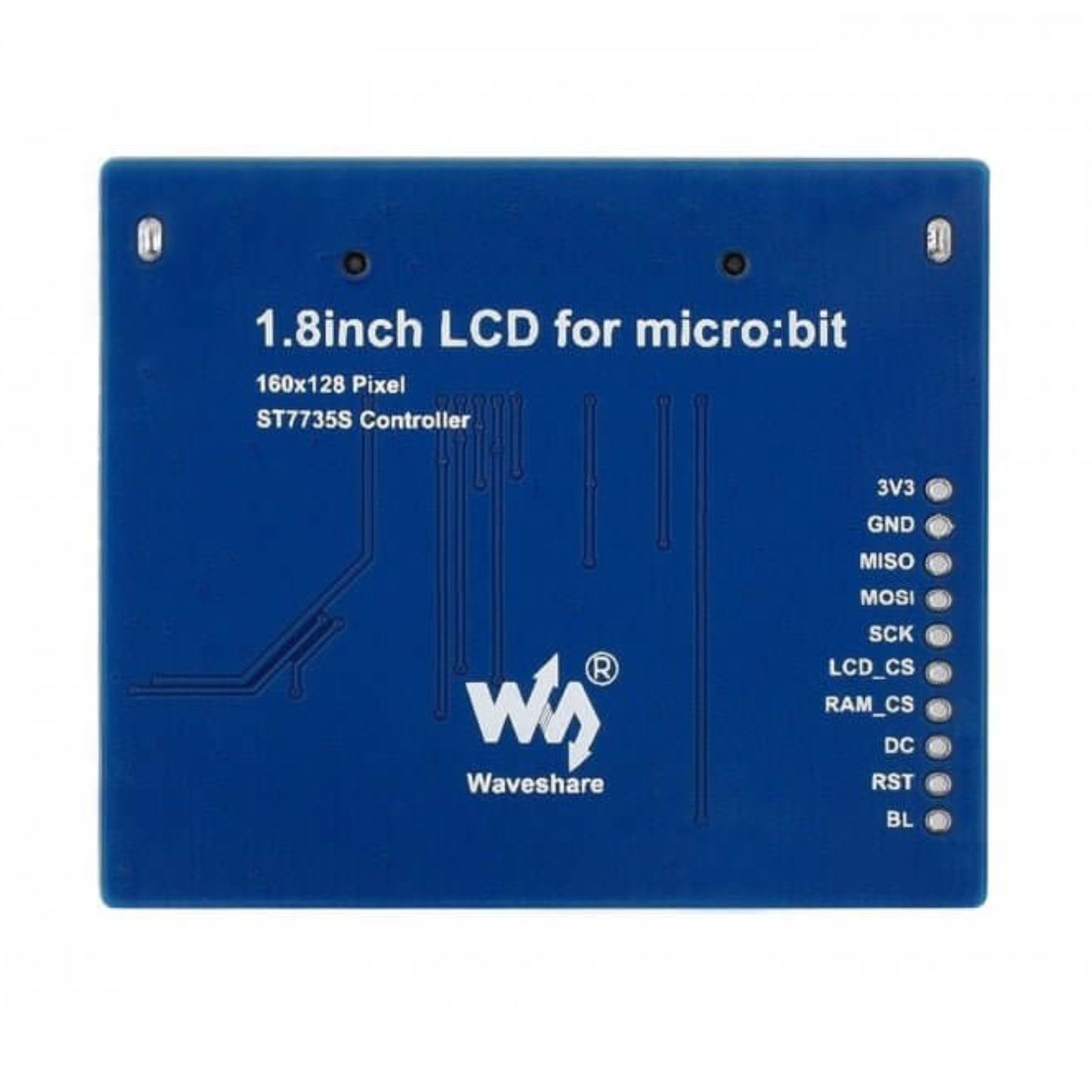 1.8-inch LCD display module for micro:bit, 160x128 resolution, ST7735S controller, vibrant color output.