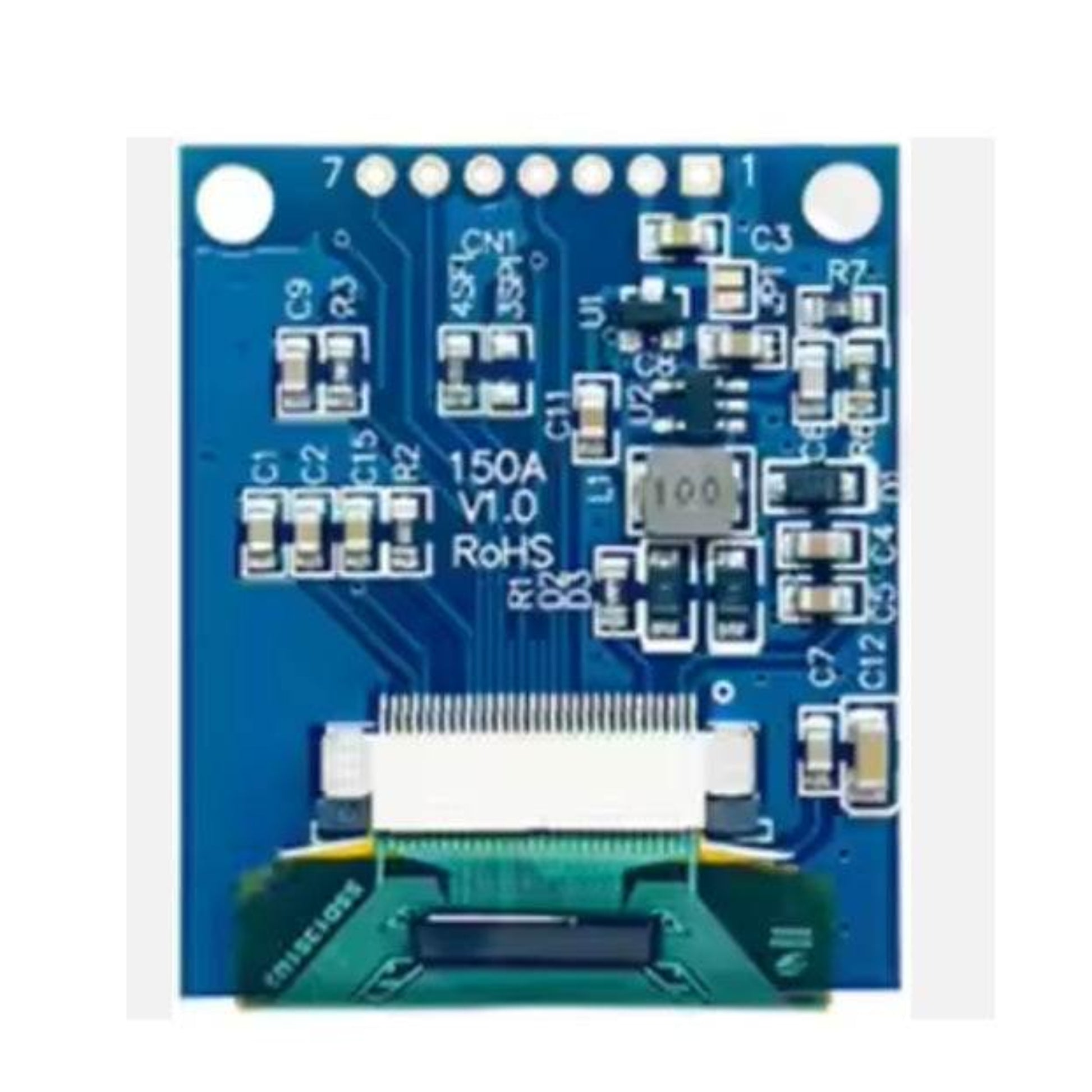 1.5 inch SSD1351 full color OLED display module PCB board for Arduino with 7-pin SPI connection.