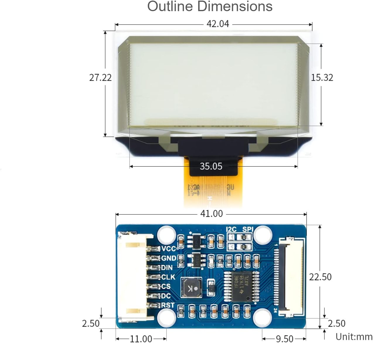 1.5 inch Transparent OLED Screen