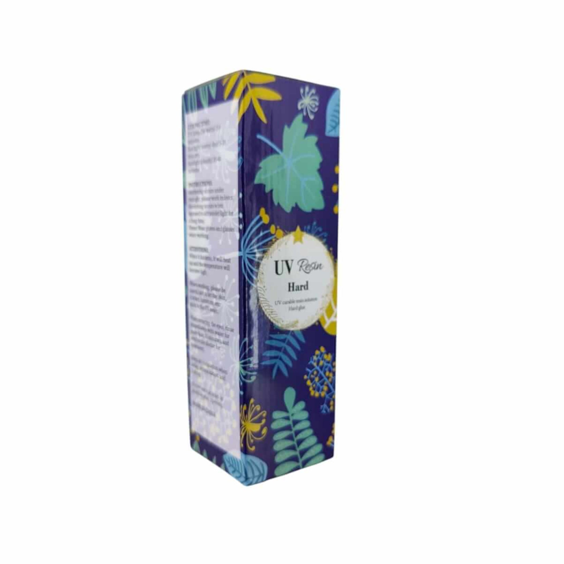 100G Hard UV Resin box with floral design for instant crafting and fast curing epoxy.