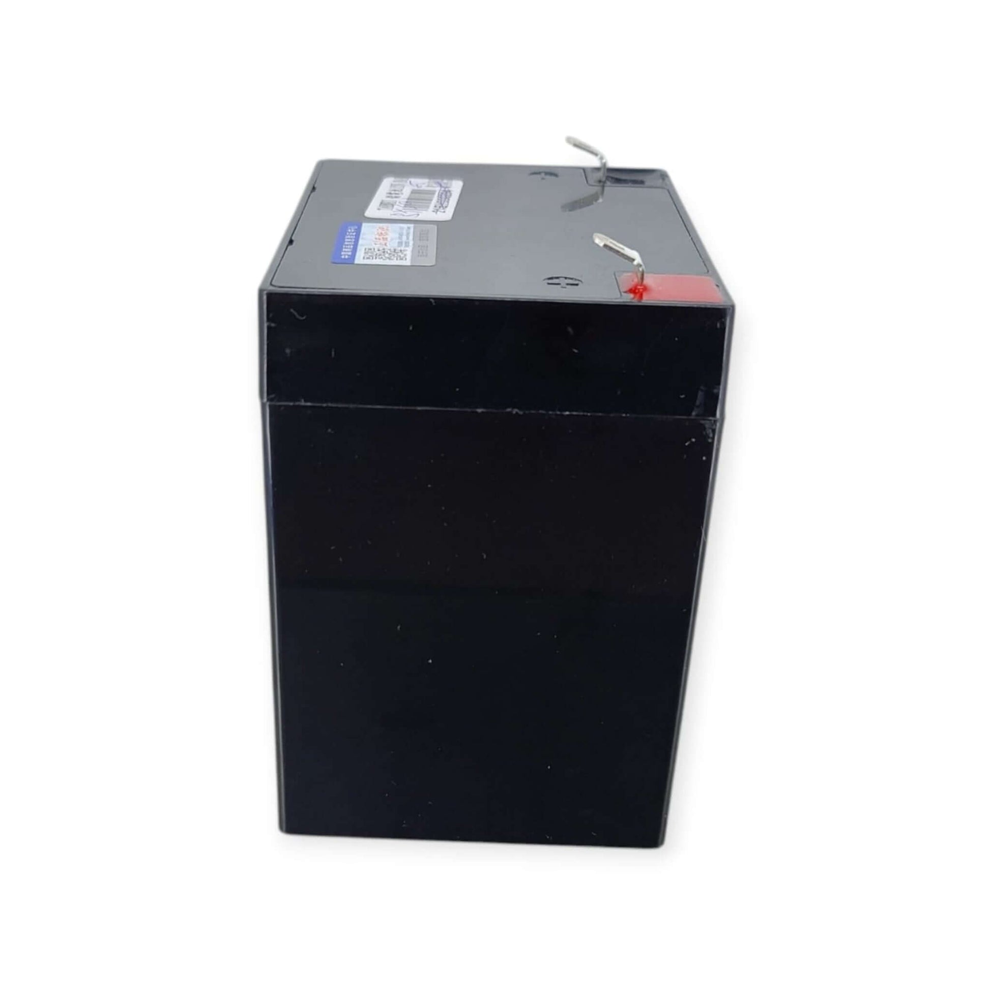 12V 5Ah sealed lead-acid rechargeable battery (SLA) with terminal connections, ideal for UPS & emergency lighting.