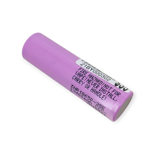 18650 3400mAh Lithium-Ion rechargeable battery in purple packaging, designed for high capacity and long-lasting performance.