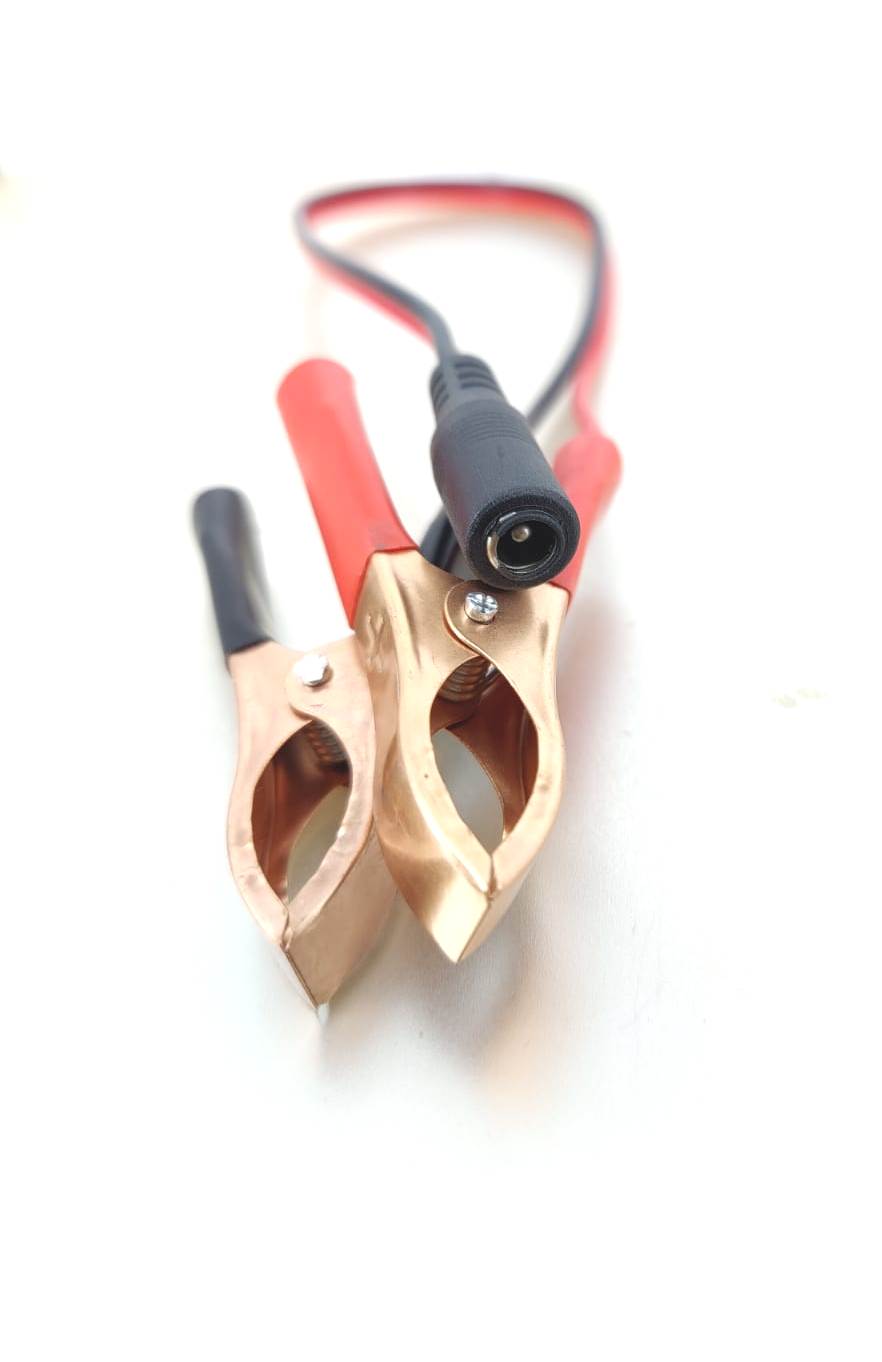 DC 5.5mm x 2.1mm Female to Alligator Clip