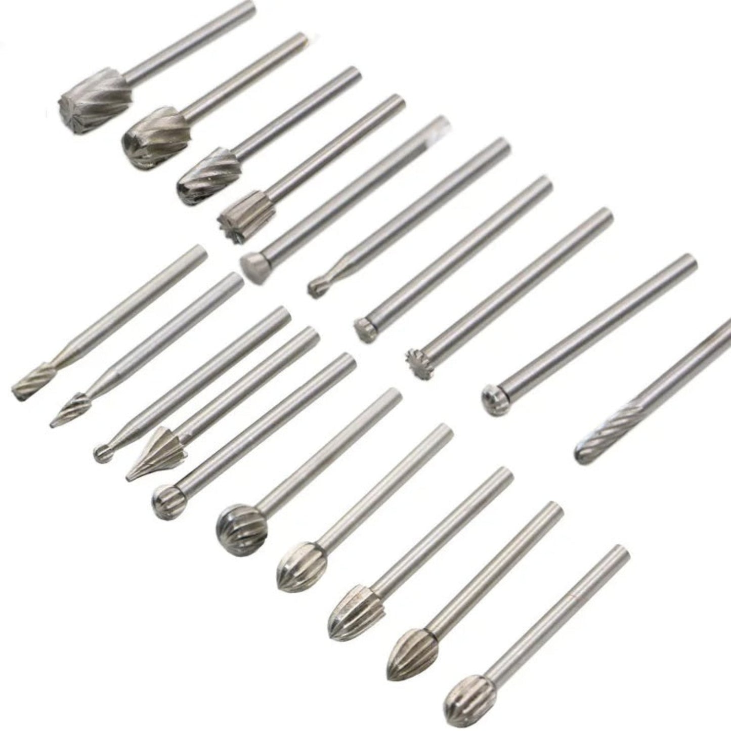 High-quality 20-piece Dremel rotary tool bits for woodworking and metal carving.