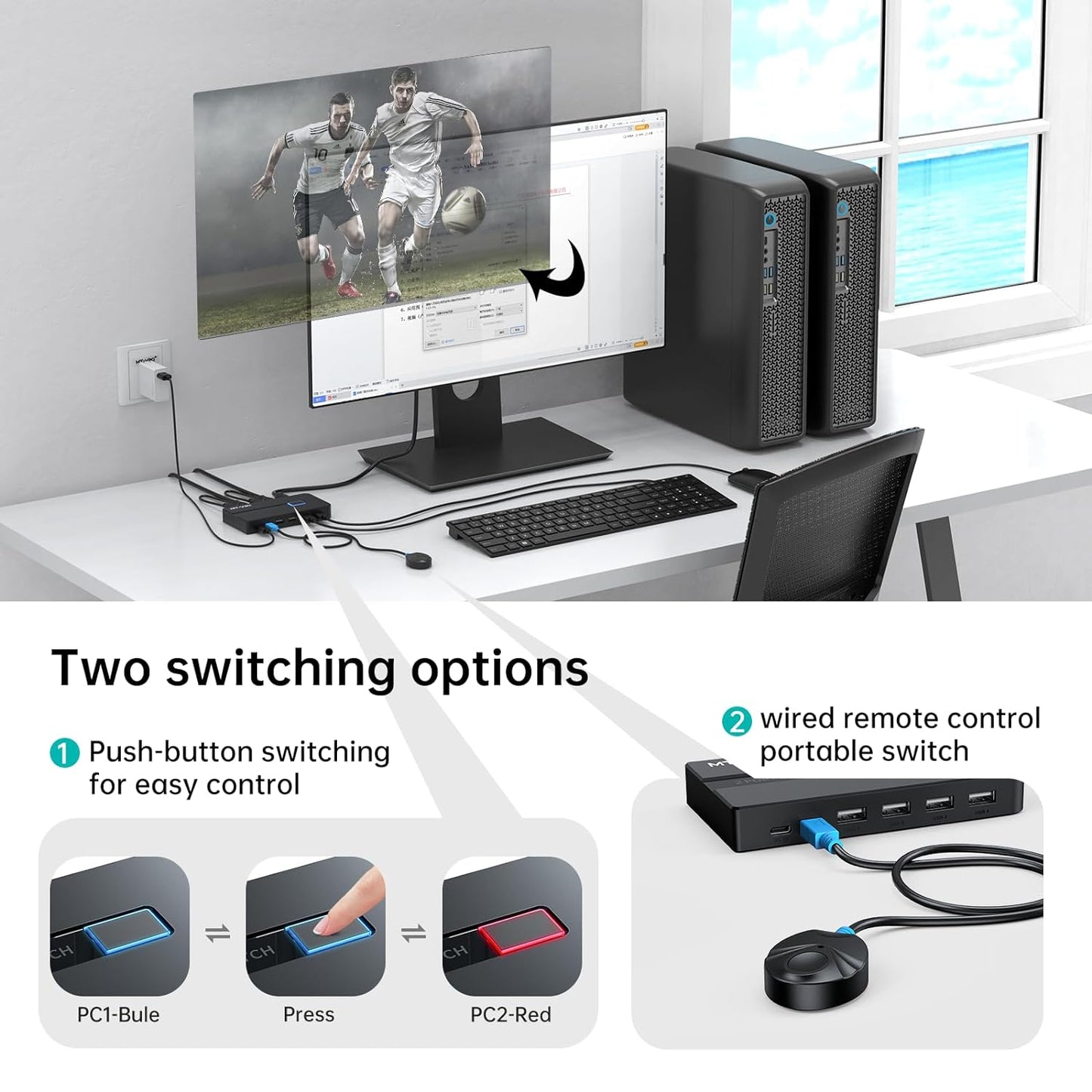 MT-VIKI 2 Port HDMI KVM Switch