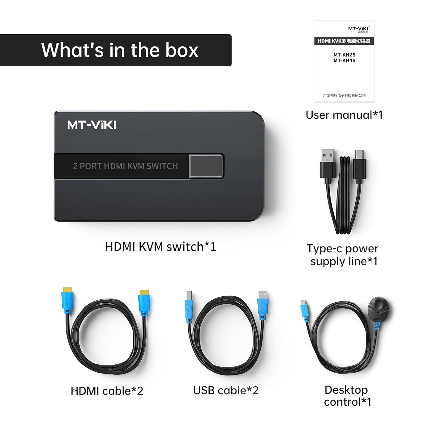 MT-VIKI 2 Port HDMI KVM Switch