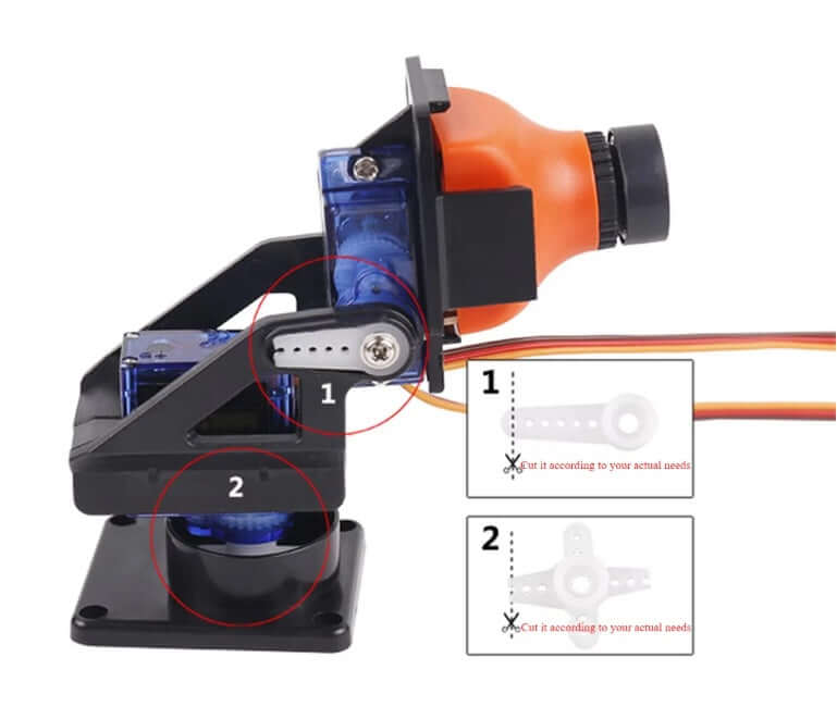 SG90S Servo 2-Axis Pan-Tilt Camera Platform PTZ Mount for Robotics