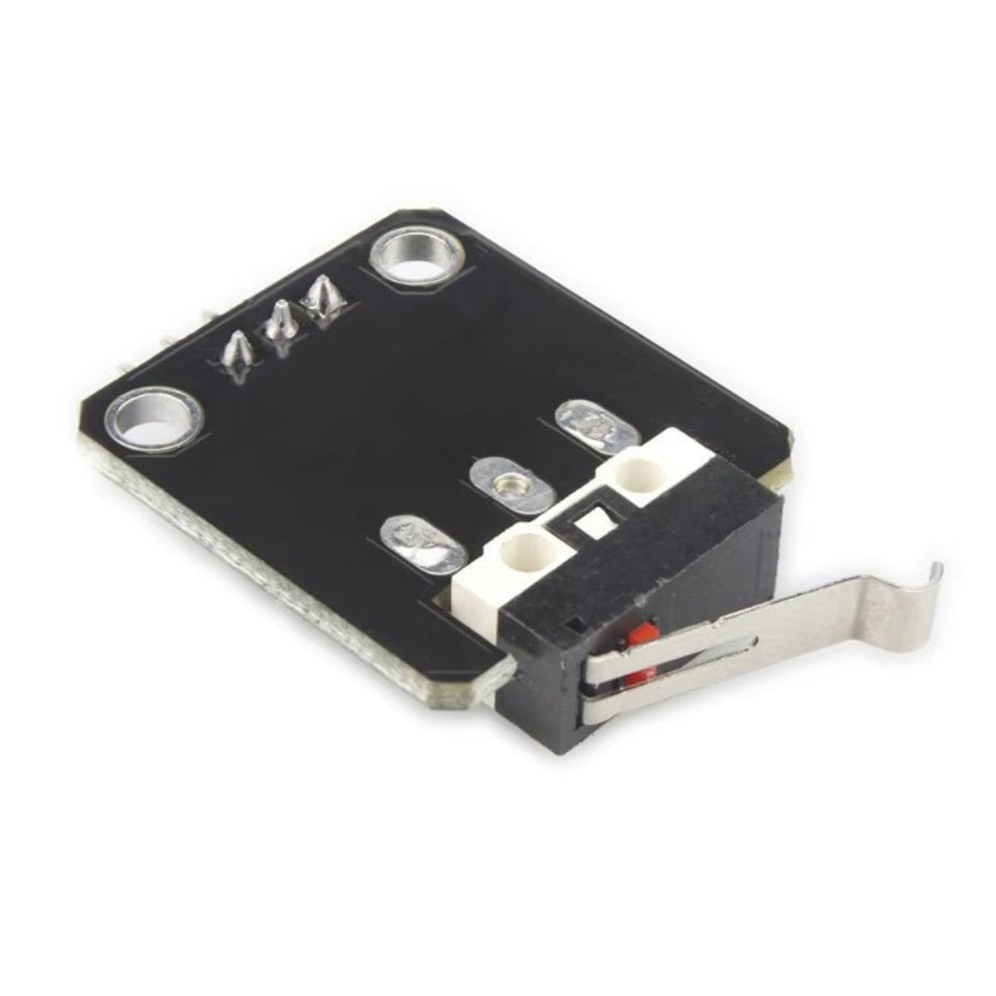 3-5V micro switch collision sensor module for Arduino and robotics projects, featuring compact design and durable construction.