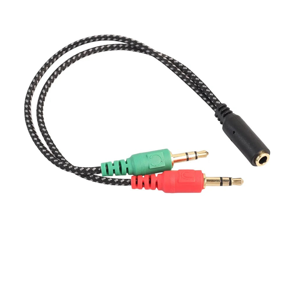 3.5mm Audio Female to 2 x 3.5mm Male Adapter