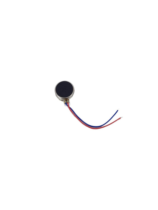 3.7V Mini Vibration Motor 10mm x 3mm with wires, suitable for mobile phones and electronic devices.