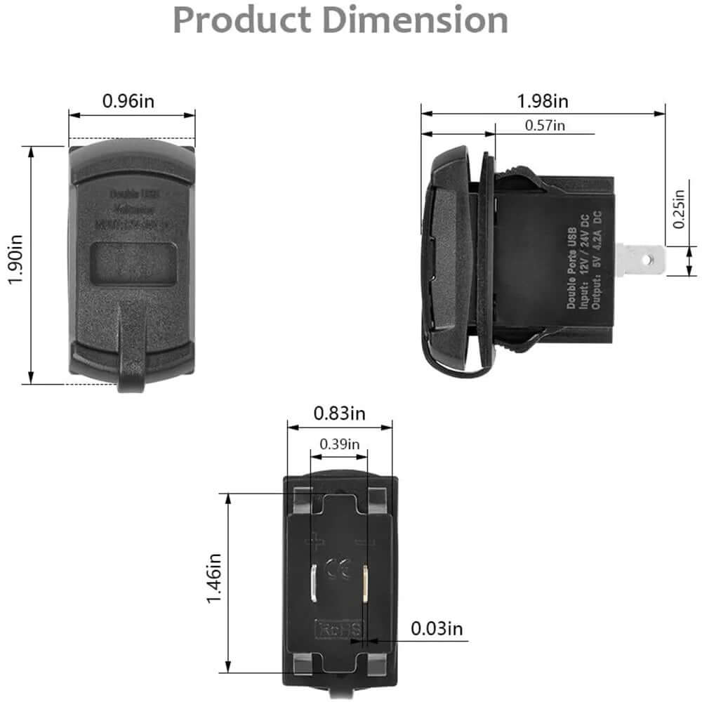 4.2A Dual USB Car Charger with Voltmeter - Sun Cheong Computer Company Limited
