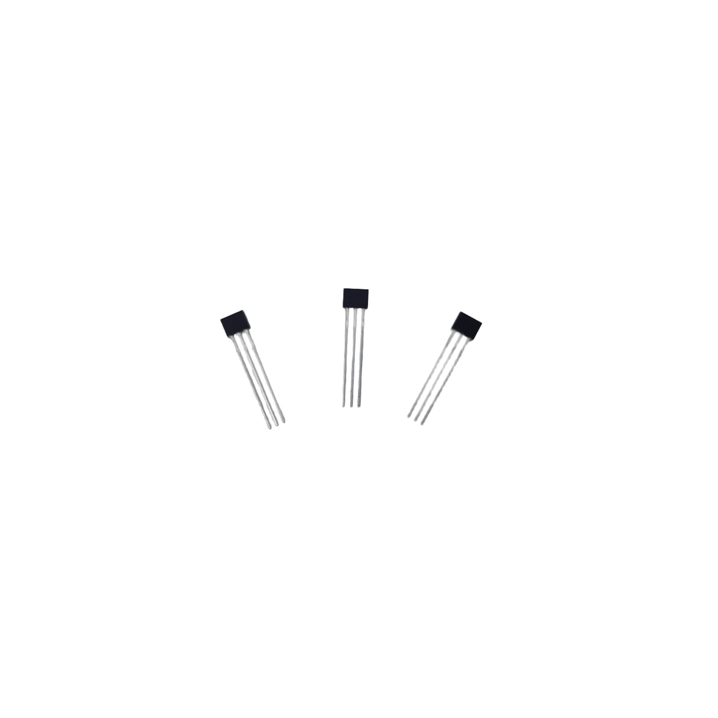 44E Unipolar Hall Switch, compact electronic component with three leads, ideal for magnetic sensing applications.