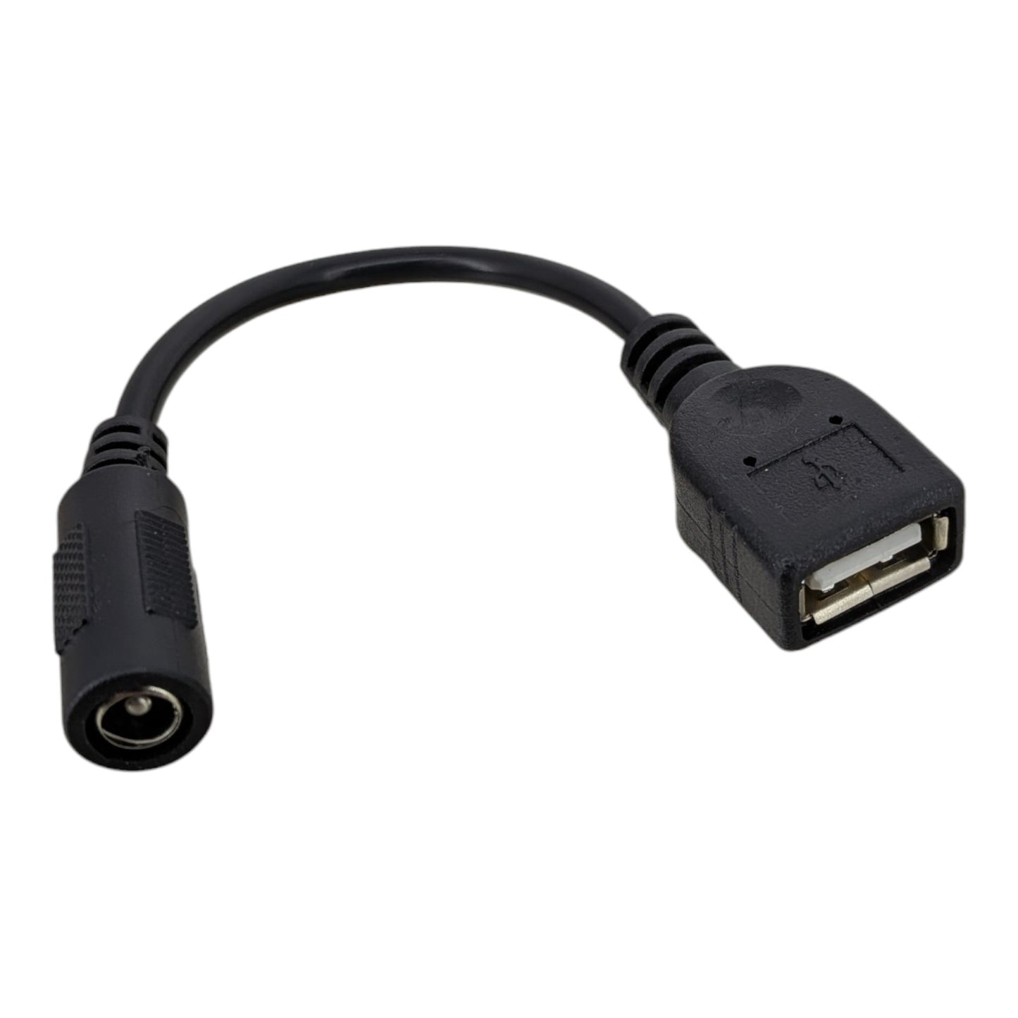 轉換為 USB-A 母頭的 DC 電源線,廣泛適用於將 5V 圓頭火牛轉換為 USB LED 燈帶供電。