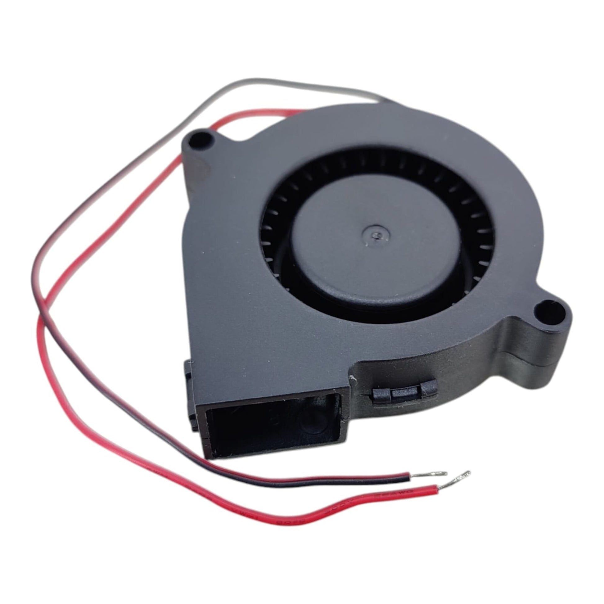 Bottom view of a 51x51x15mm DC cooling fan, showing the centrifugal fan intake.