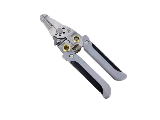 7-inch multifunctional wire stripper pliers for electricians, featuring stainless steel construction and ergonomic handles.
