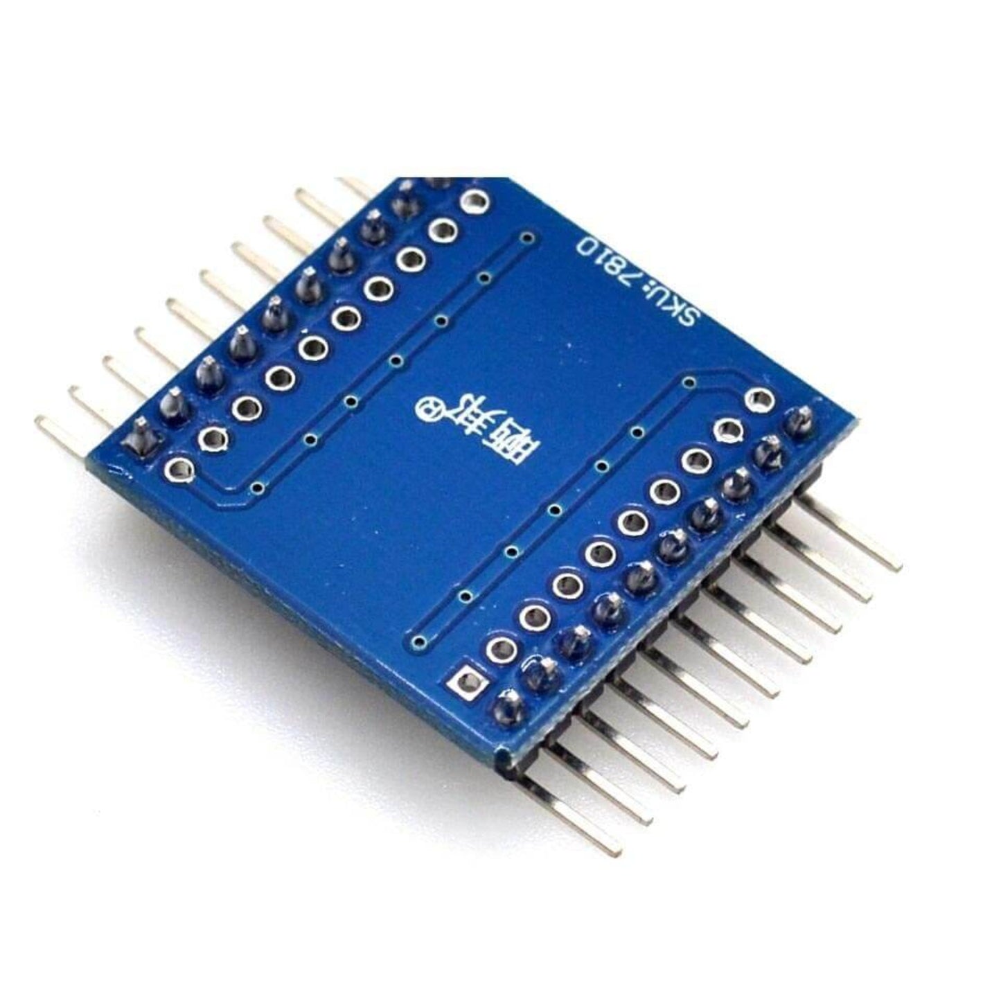 Back view of the 8-channel 3.3V-5V IIC UART SPI TTL bi-directional logic level converter module.