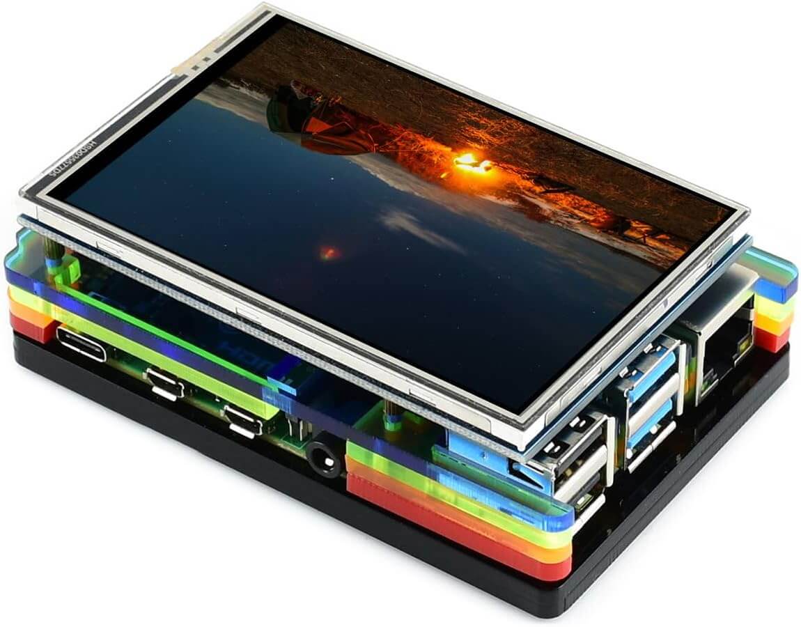 Colorful Rainbow Acrylic Case for Raspberry Pi 4, with Cooling Fan - Sun Cheong Computer Company Limited