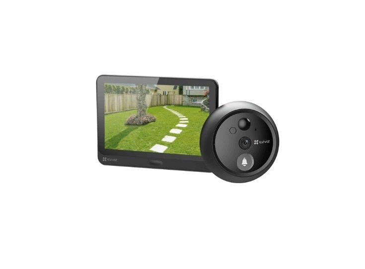 EZVIZ CS-HP4 wire-free peephole doorbell camera with 4.3-inch display and outdoor view