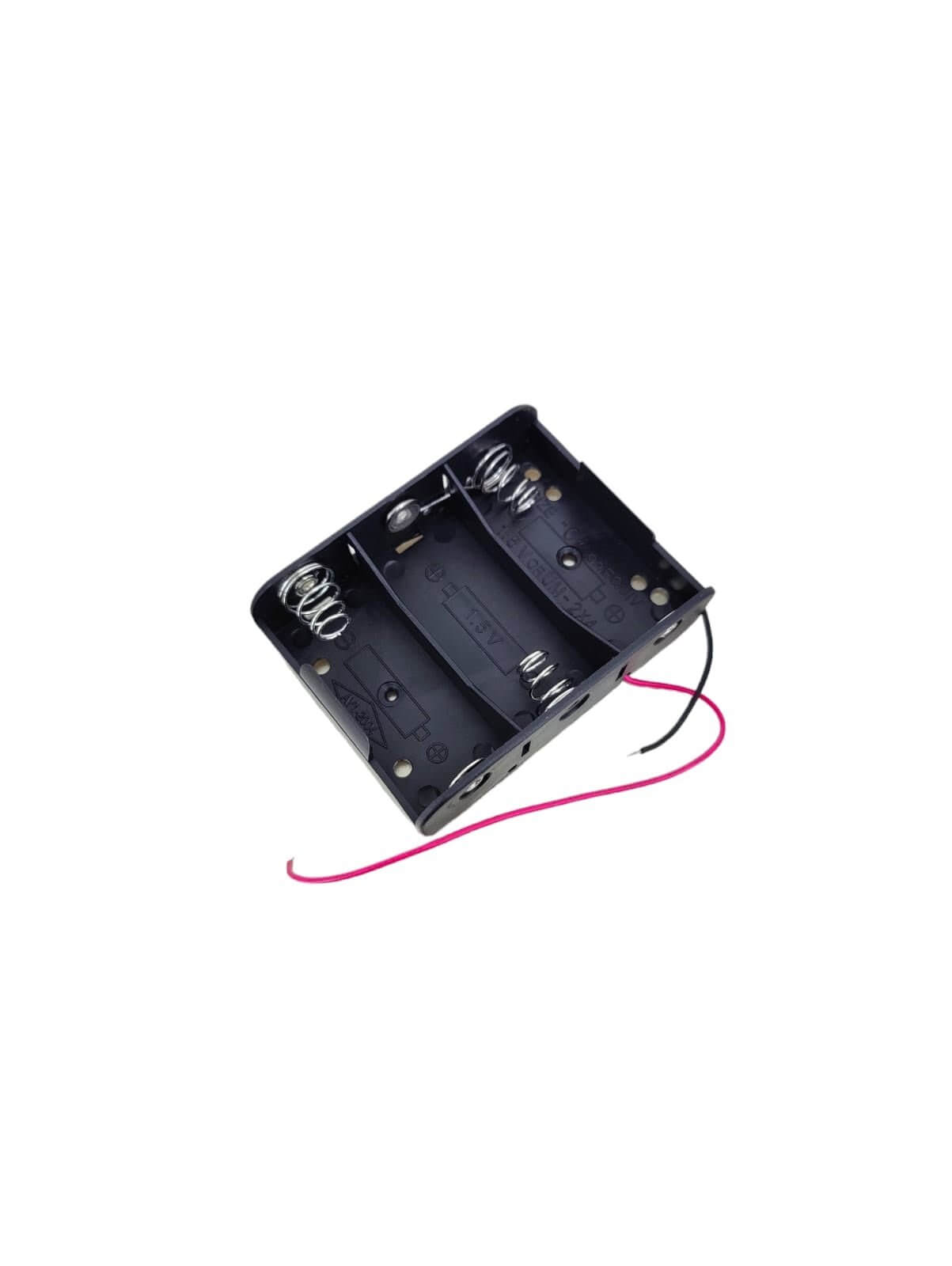 1/2/3/4 Slot Type C Battery Holder with leads, suitable for DIY projects and 3/4/6V applications.