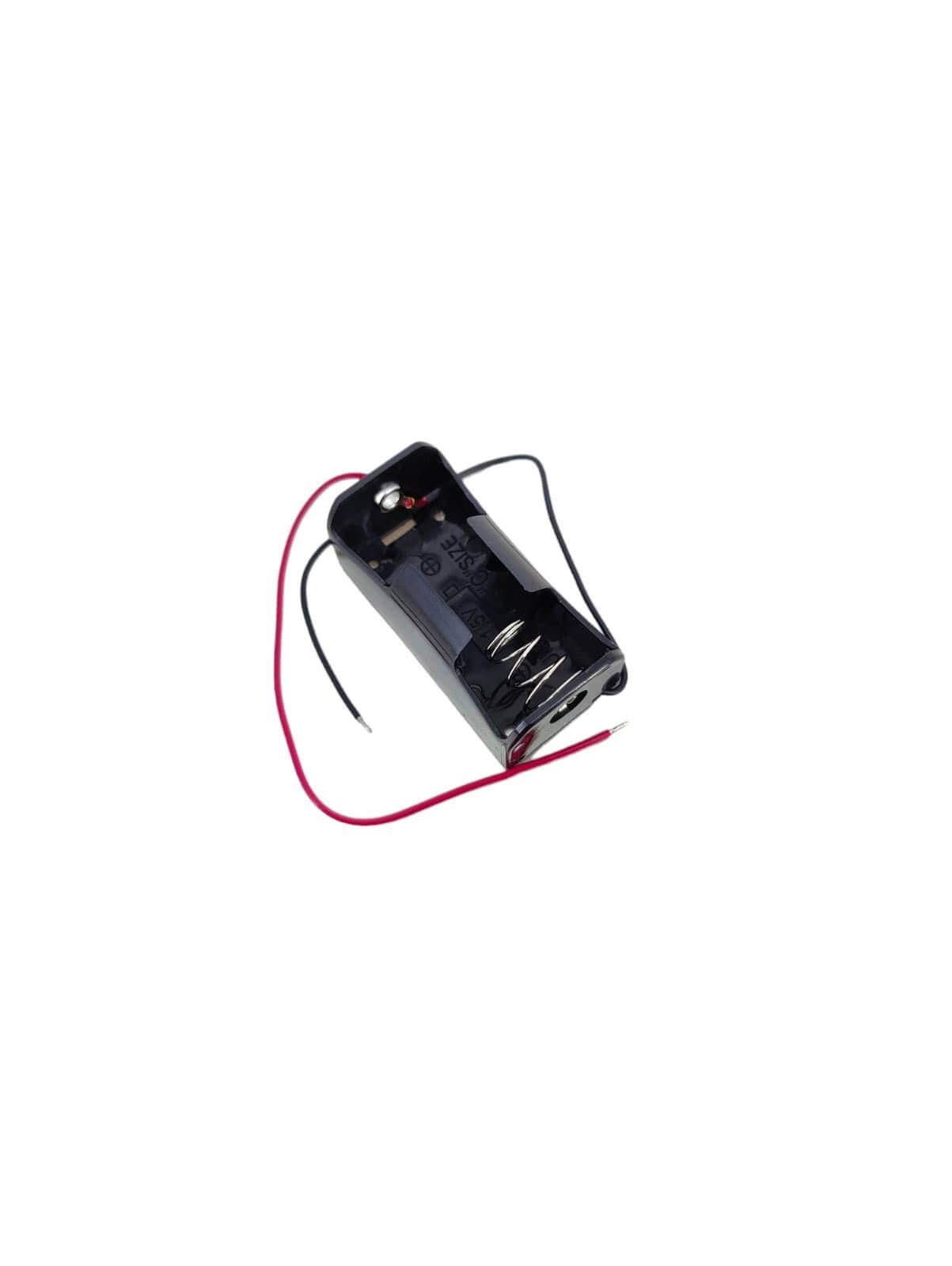 1 slot Type C battery holder with leads for DIY projects, dimensions 59x28x22mm, ideal power storage solution.
