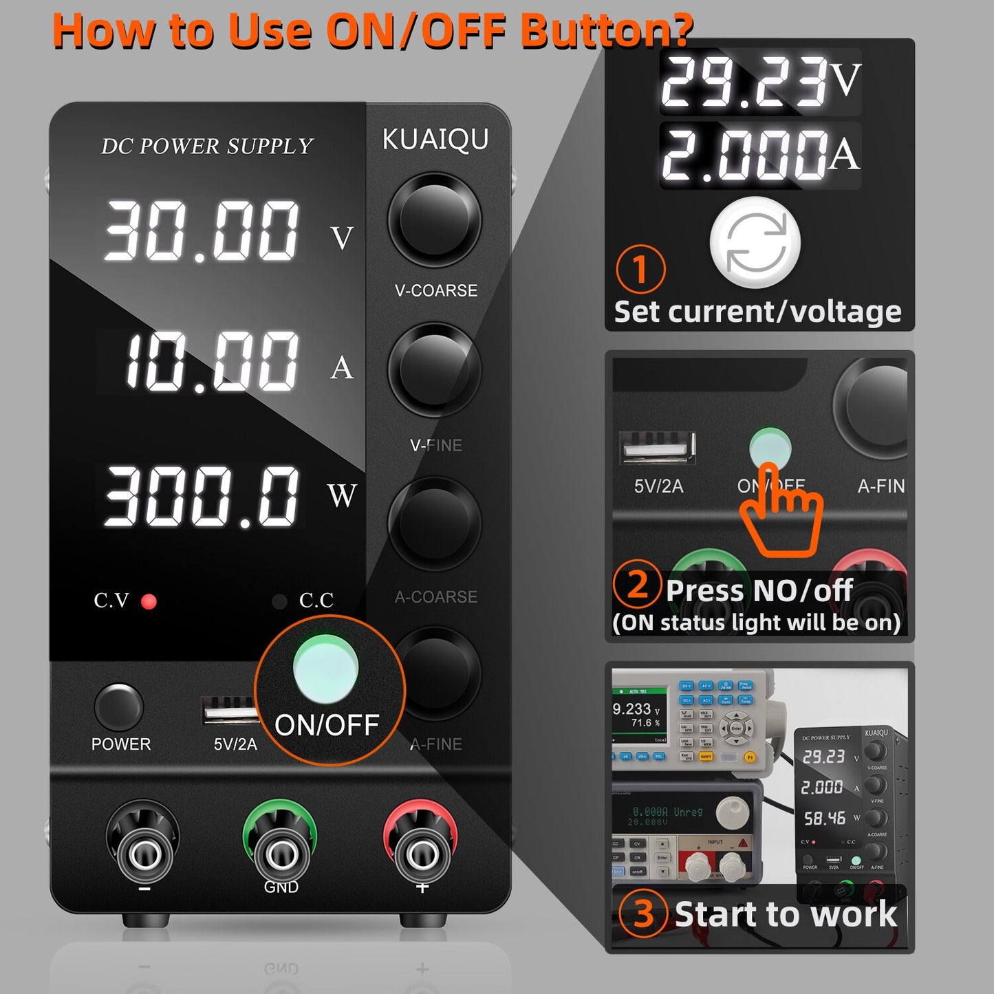 0-60V 5A Adjustable DC Power Supply