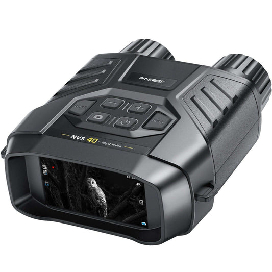 FNIRSI NVS-40 4K Digital Night Vision Binoculars showcasing a sleek design and high-resolution display for night adventures.