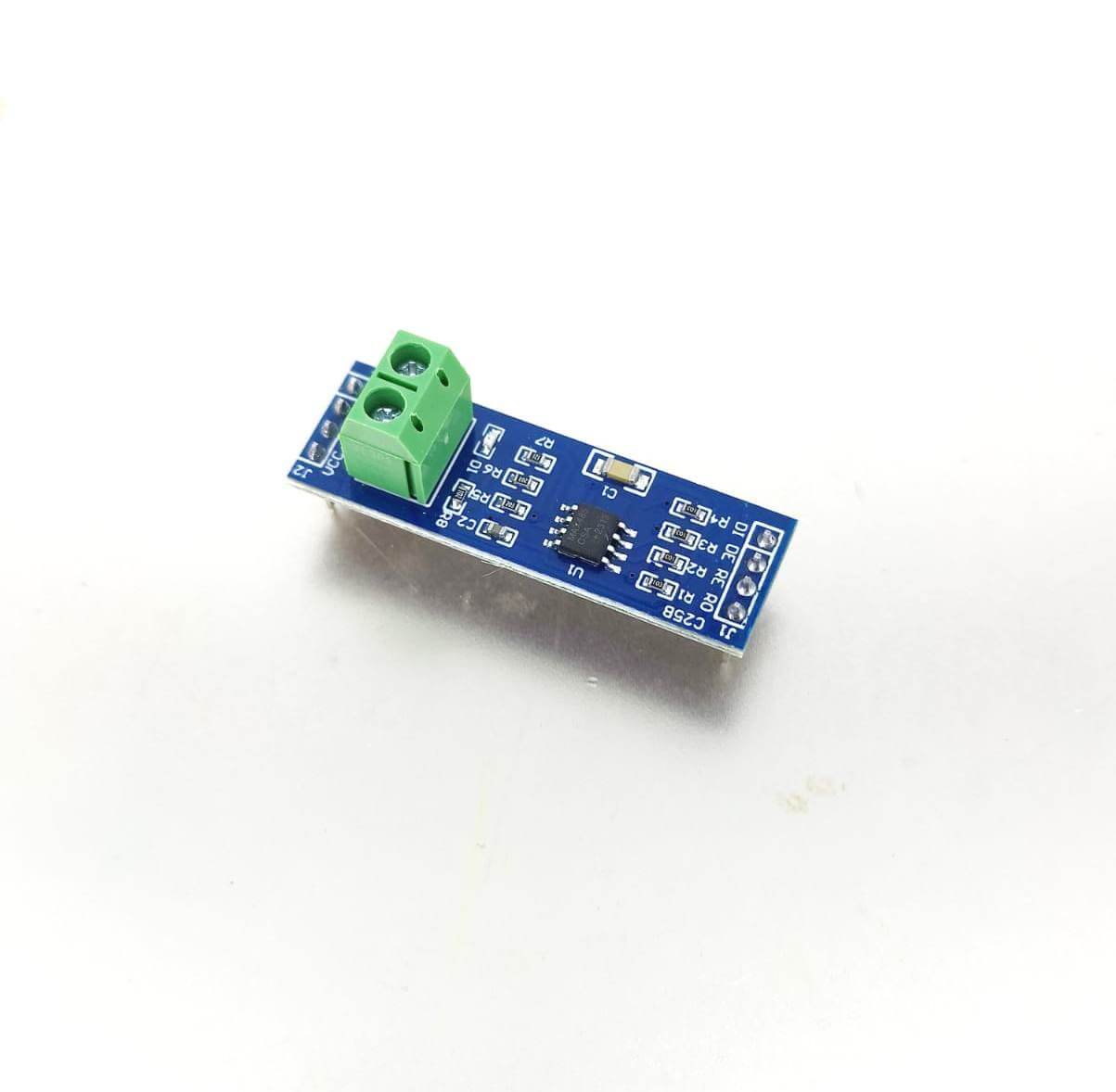 MAX485 RS-485 TTL Converter Module for Arduino, easy wiring terminal, low-power communication, microcontroller accessory.