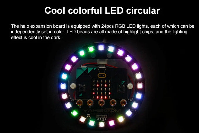 Micro:bit V2 RGB Ring Led Set (Micro:bit Board not included)