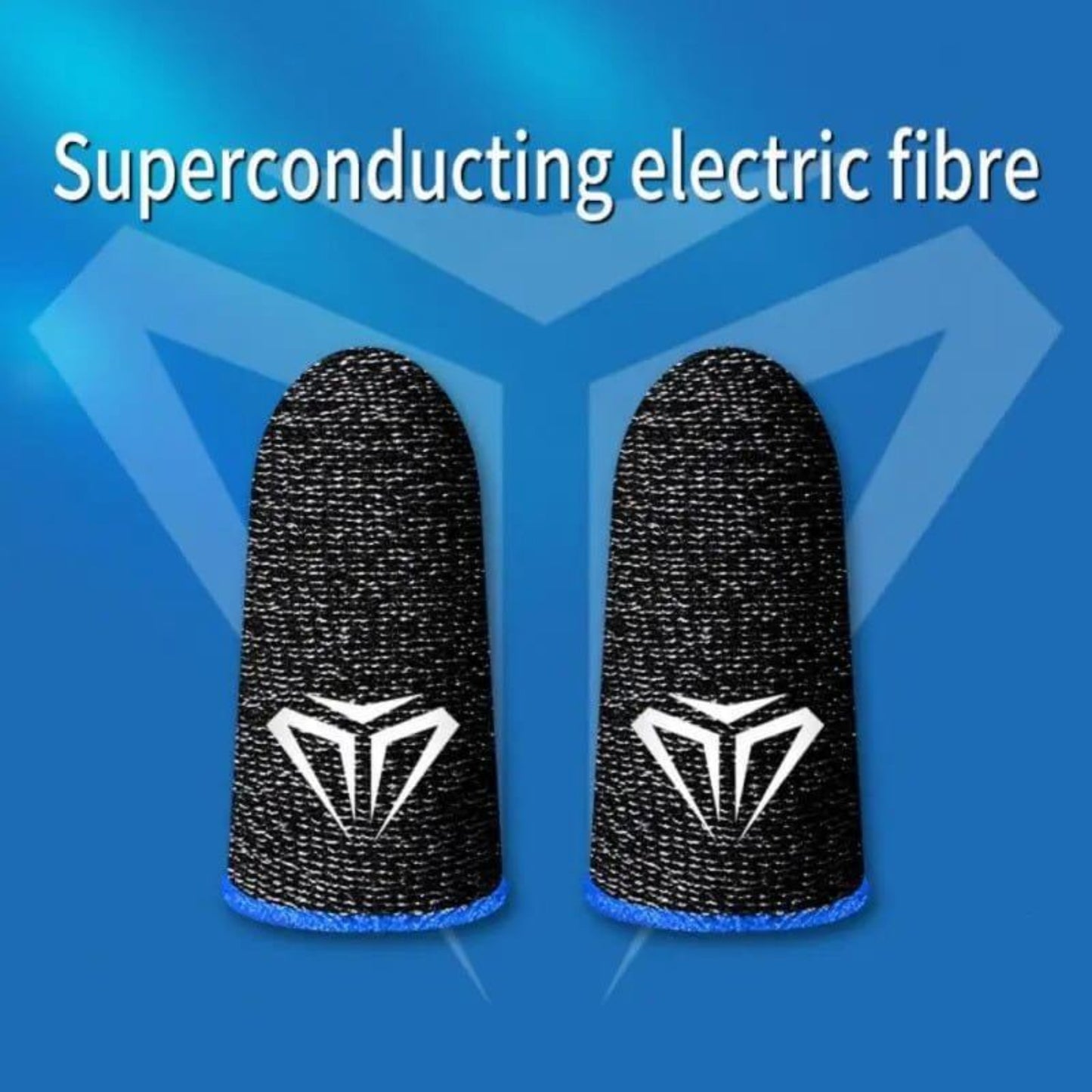 Mobile gaming finger sleeves made from superconducting electric fibre for enhanced touchscreen performance.
