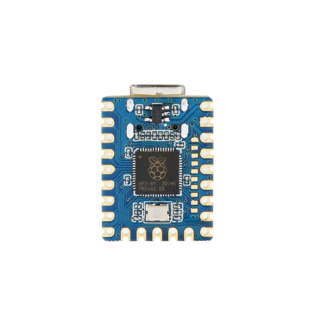 RP2040-Zero board for Raspberry Pi with dual-core Cortex M0+ processor and USB-C connector.