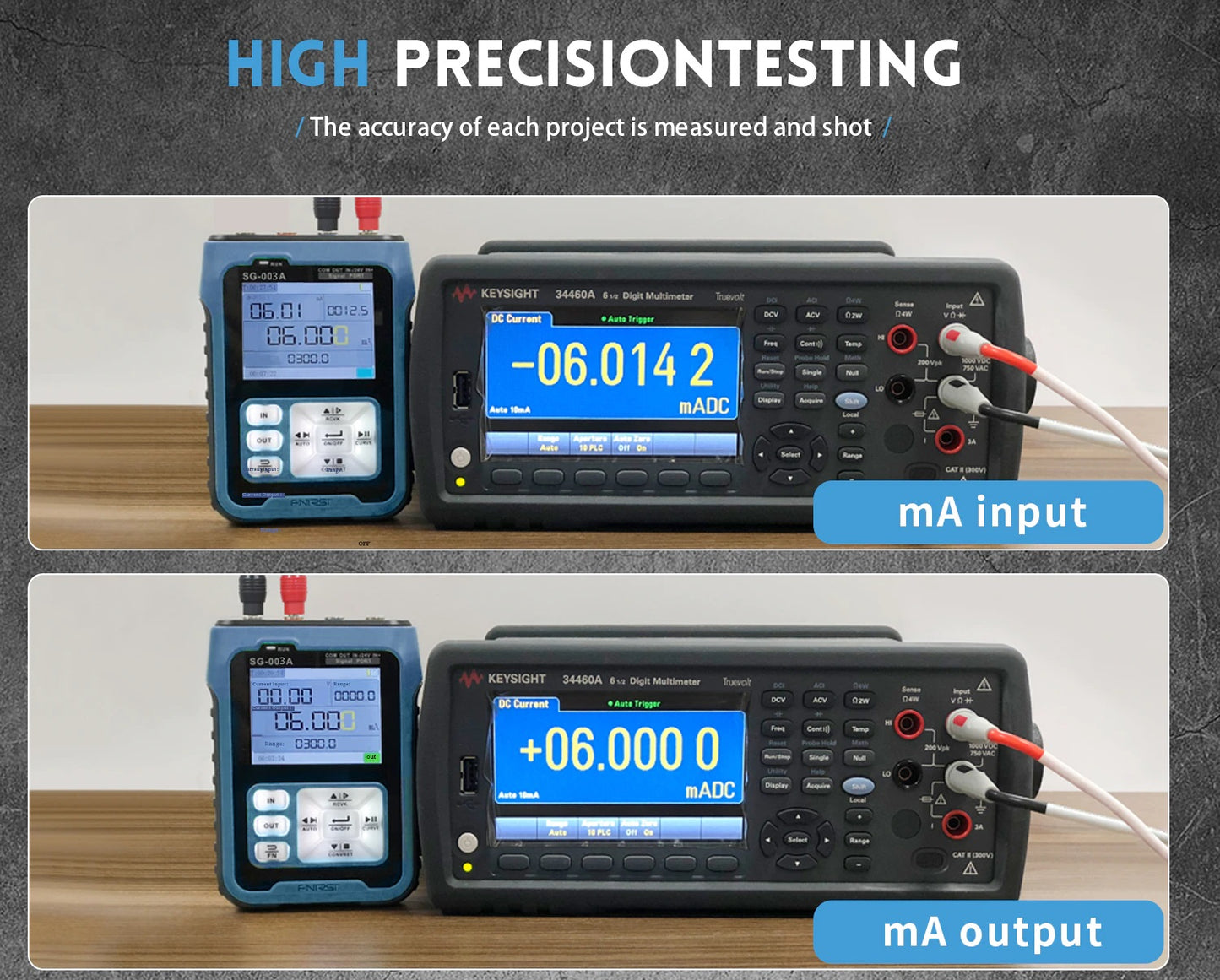 Signal Generator 0-10V 4-20mA Adjustable Current Voltage Simulator