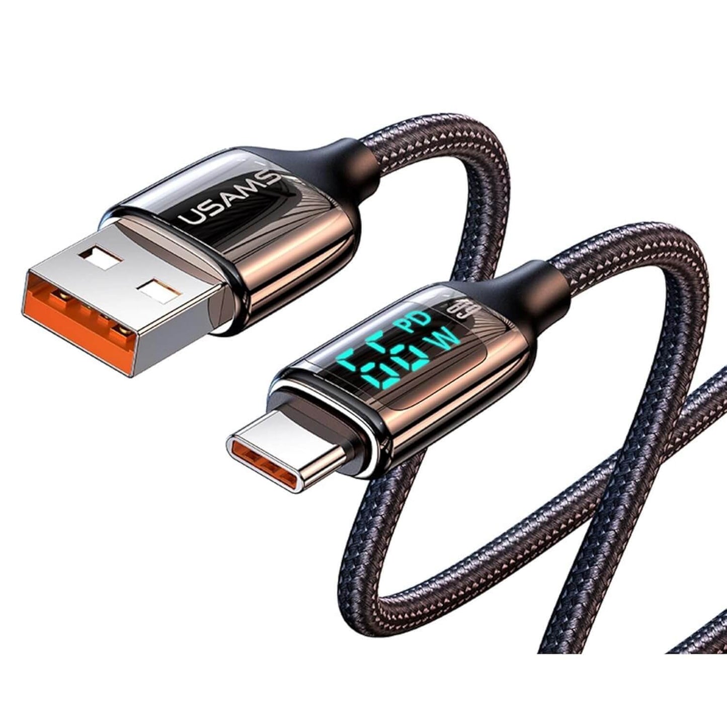 USAMS Digital Display USB - A to USB - C Cable 66W - Sun Cheong Computer Company Limited