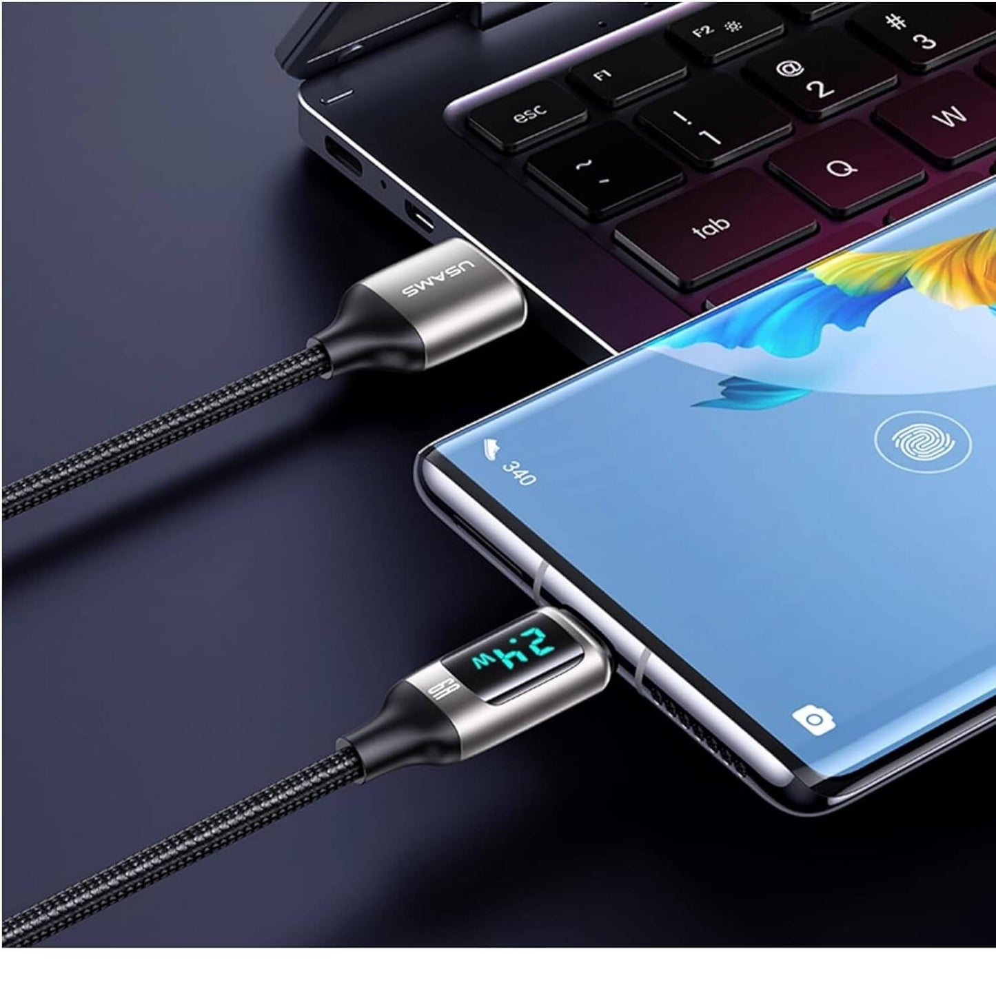 USAMS Digital Display USB - A to USB - C Cable 66W - Sun Cheong Computer Company Limited