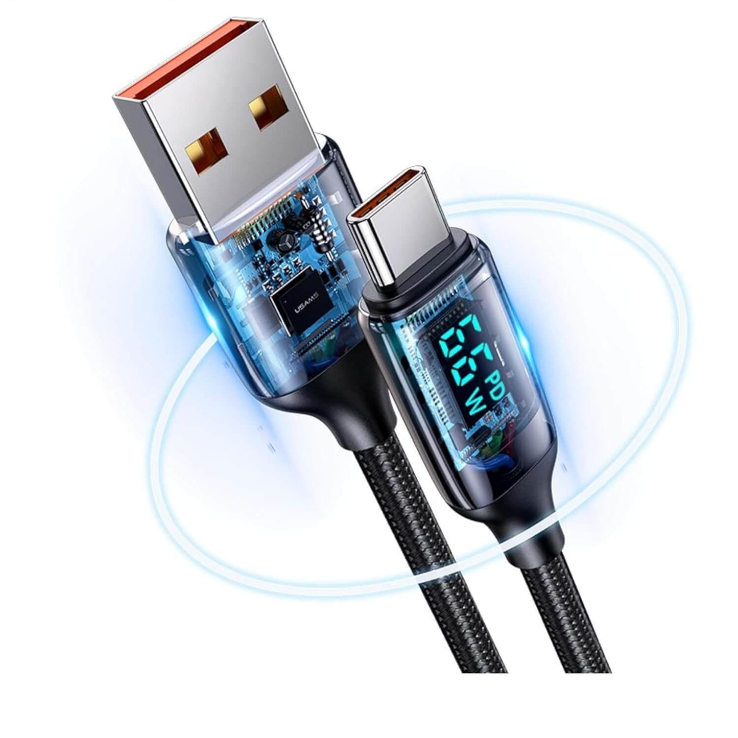 USAMS Digital Display USB - A to USB - C Cable 66W - Sun Cheong Computer Company Limited