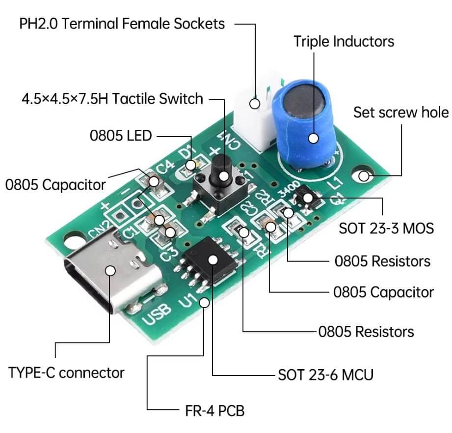 Type - c USB Mini Humidifier DIY Kits - Sun Cheong Computer Company Limited