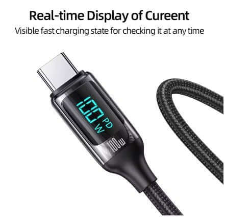 USAMS 100w Type - c to Type - c Cable with LED Digital Display - Sun Cheong Computer Company Limited