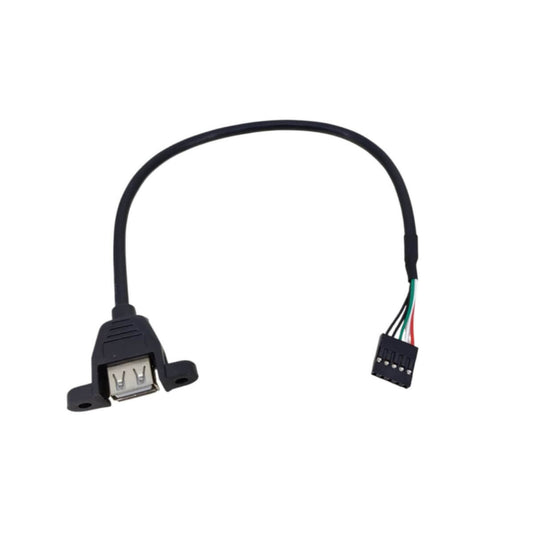 USB 2.0 to Dupont 5Pin Adapter Cable - Panel Mount for connecting motherboard to front panel USB port.