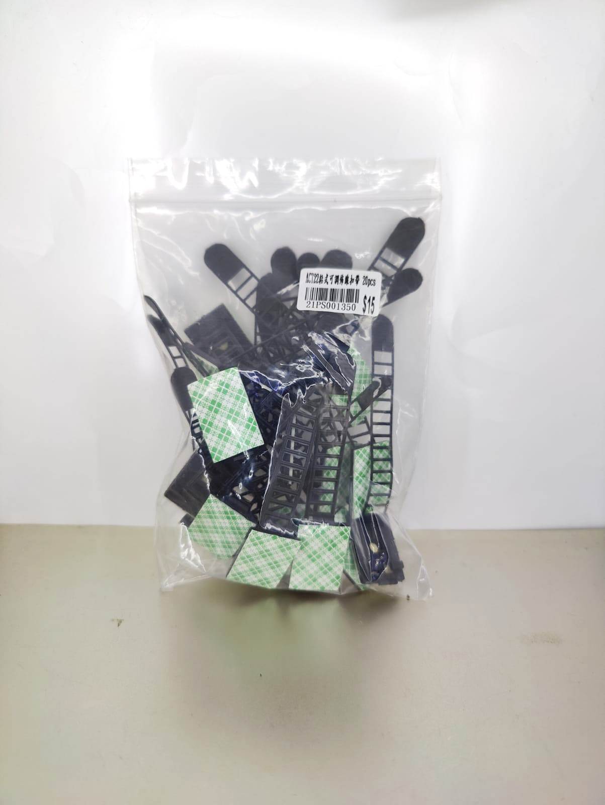 20pcs Cable Clips Tie Self-Adhesive Adjustable Fastens Organizer
