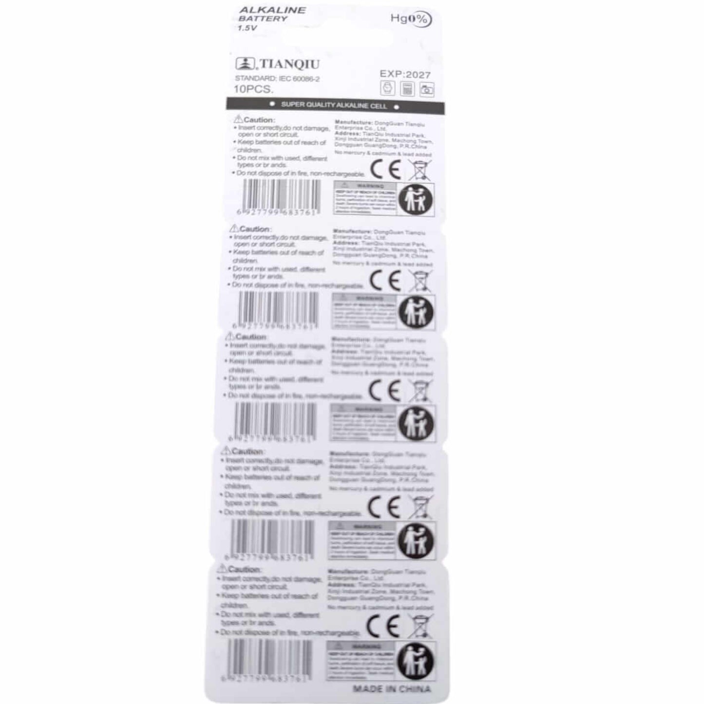 AG1 LR621 alkaline button batteries pack with 10 leak-proof cells for reliable device power.