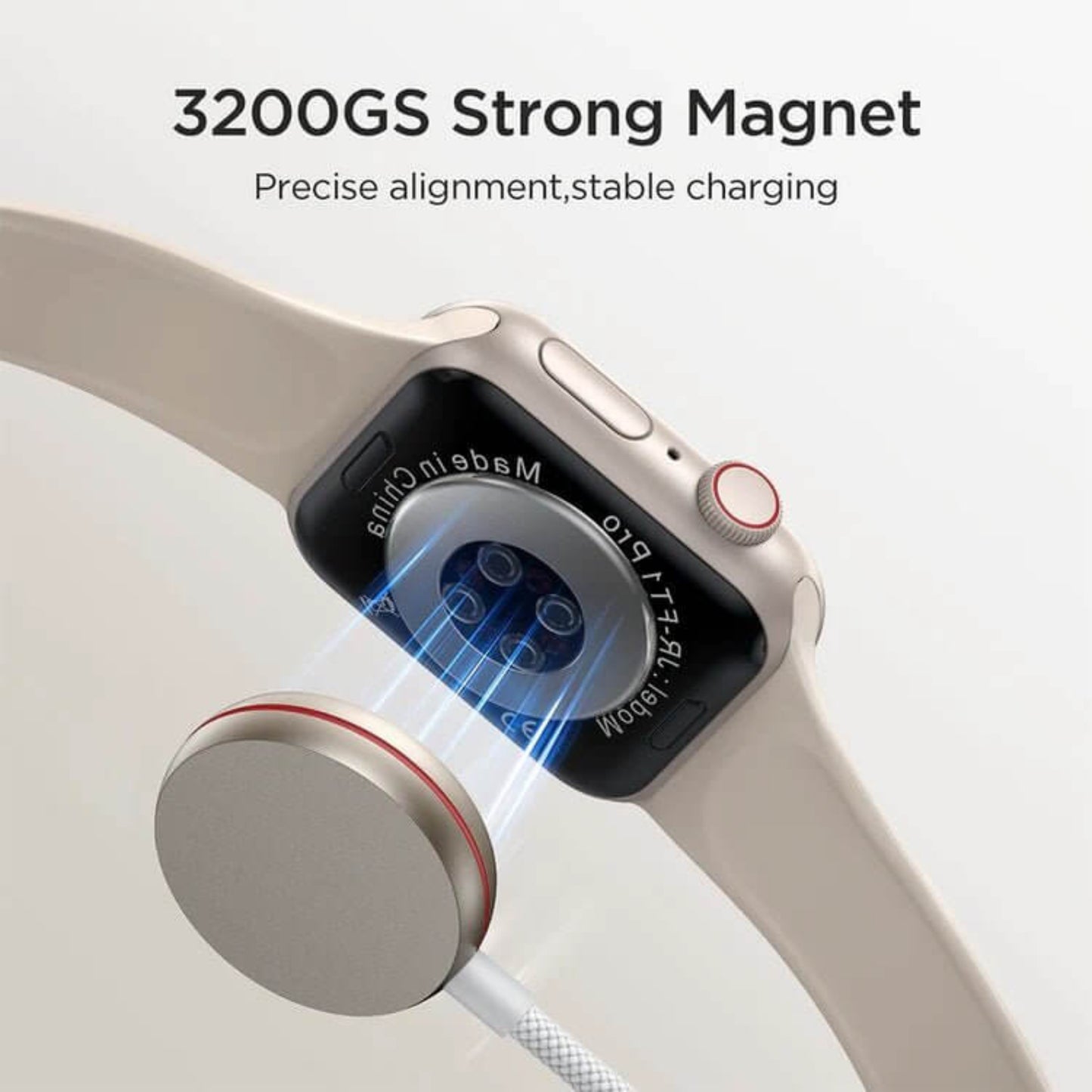 JOYROOM Apple Watch Magnetic Charging Cable with 3200GS strong magnet for precise alignment and stable charging.
