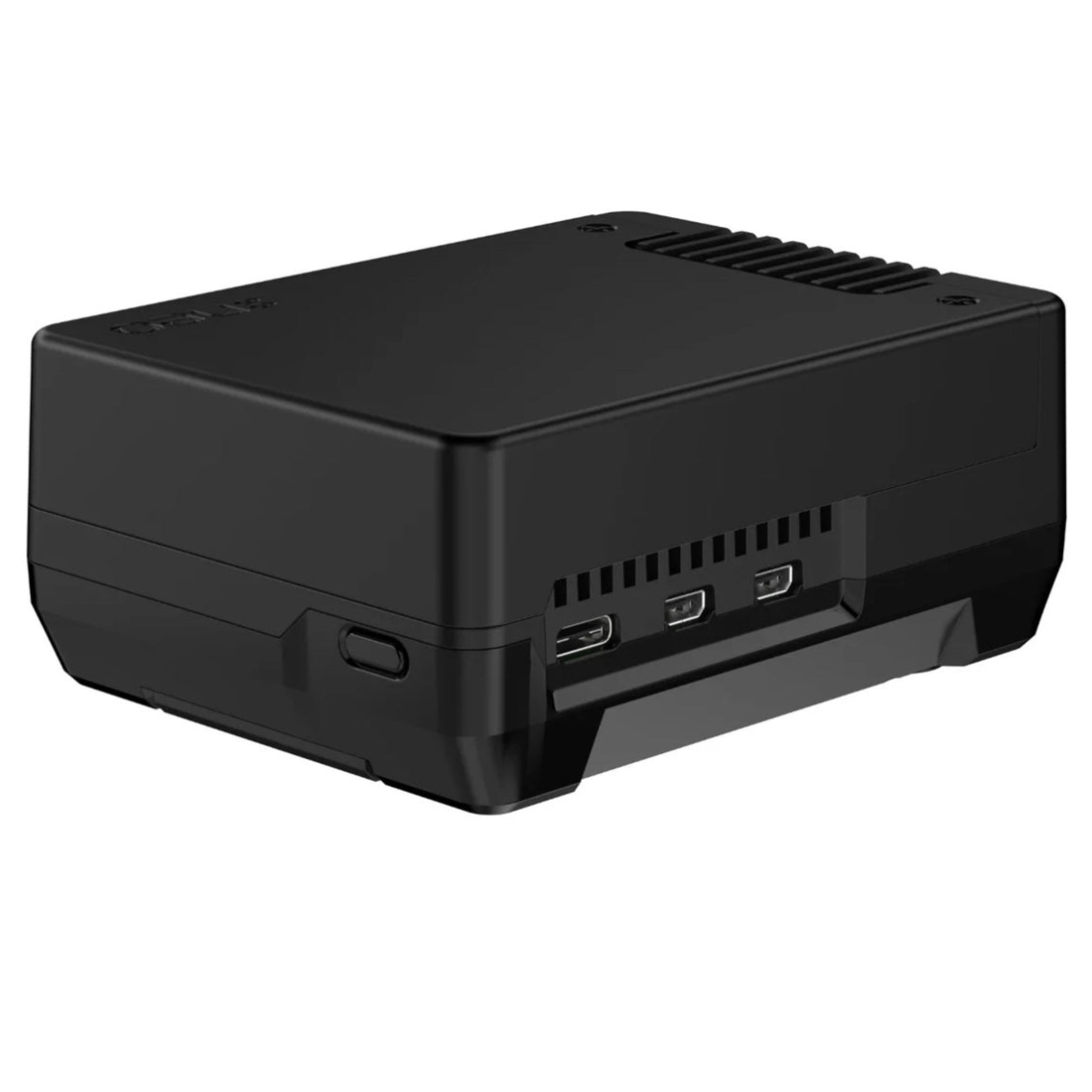 Rear view of the Argon NEO 5 case, showing the dual Micro-HDMI ports and USB-C power input.