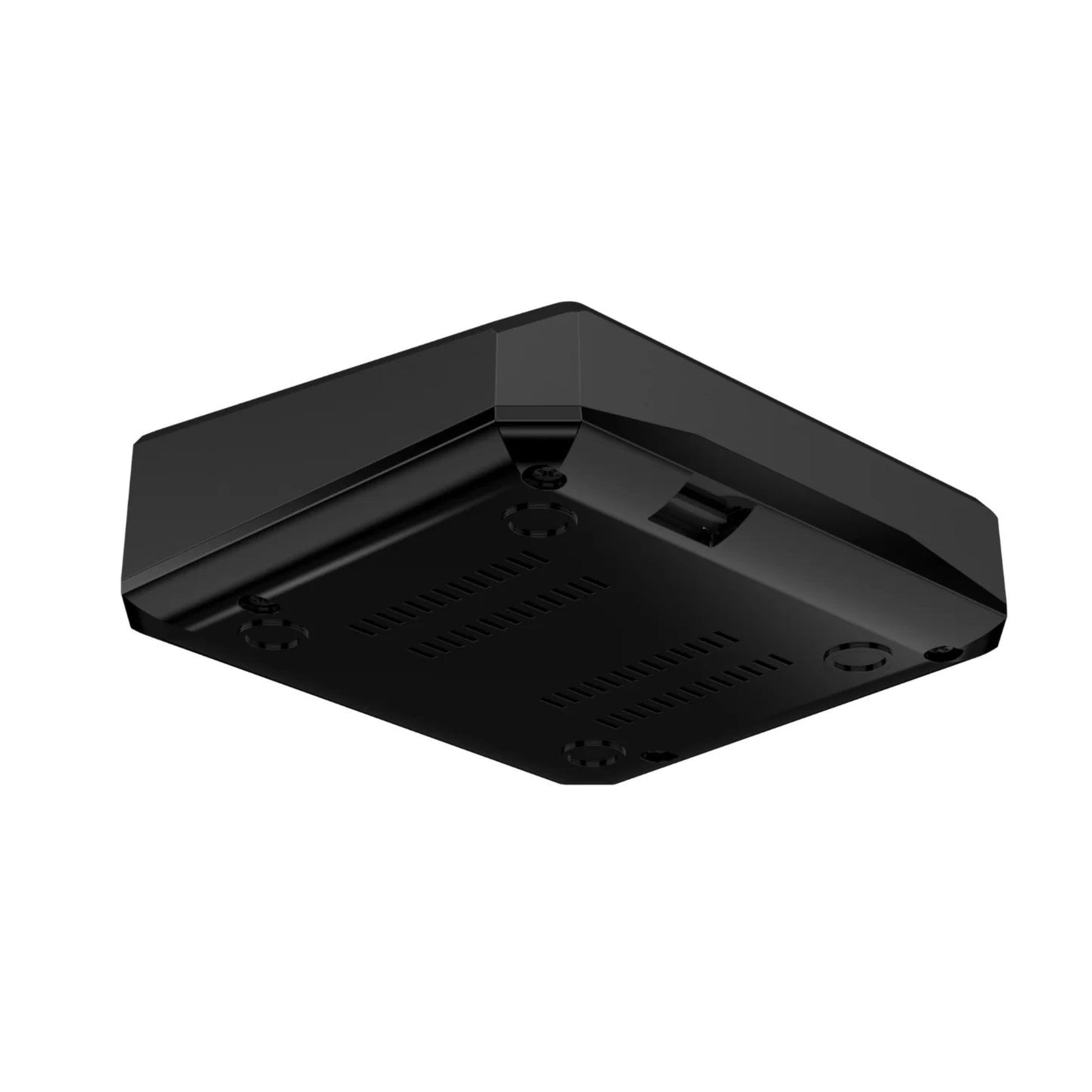 Argon ONE V3 Case for Raspberry Pi 5, sleek black aluminum design with optimal cooling and ventilation features.
