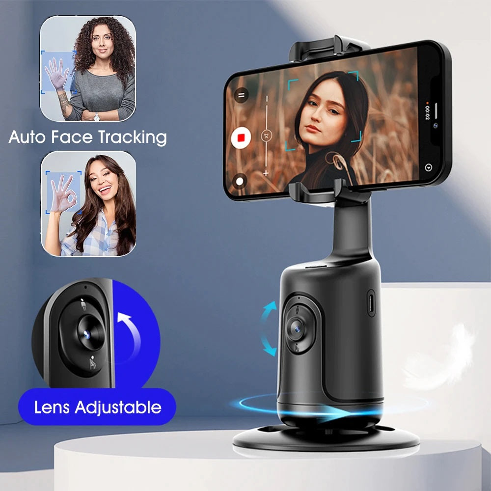 Auto Tracking Phone Holder, Auto Face Tracking Tripod - Black