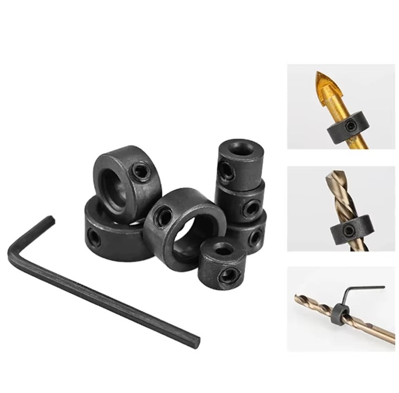 Drill Stop Bit Collar Set Bit Stop Ring 8pcs
