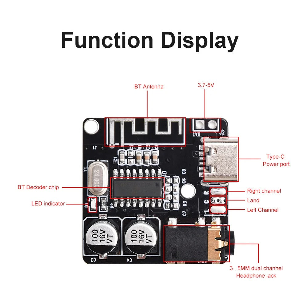 Bluetooth 5.0 Amplifier Module