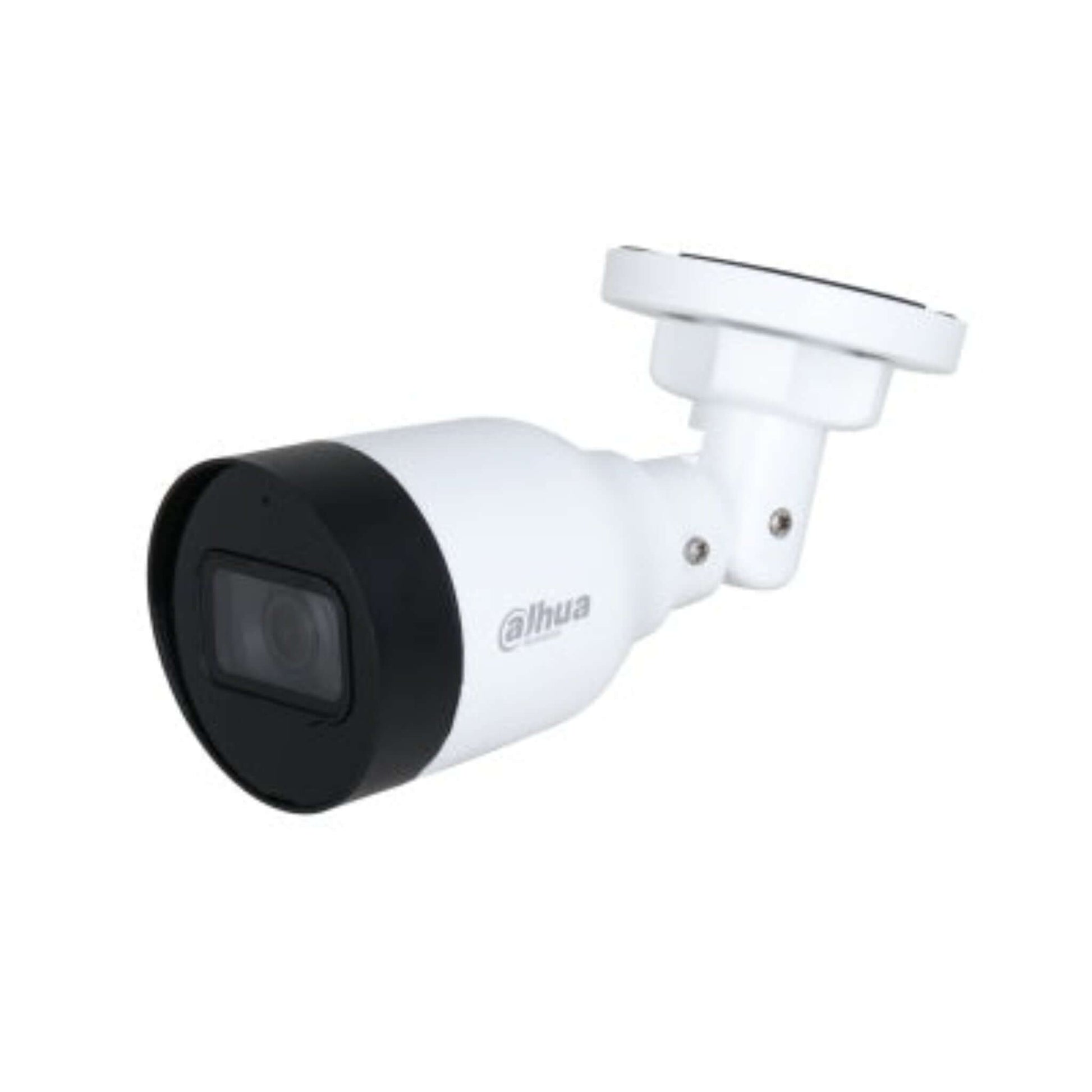 Dahua IPC-HFW1230S1-A-S5 2MP IR fixed-focal bullet network camera, front view, white housing, security.