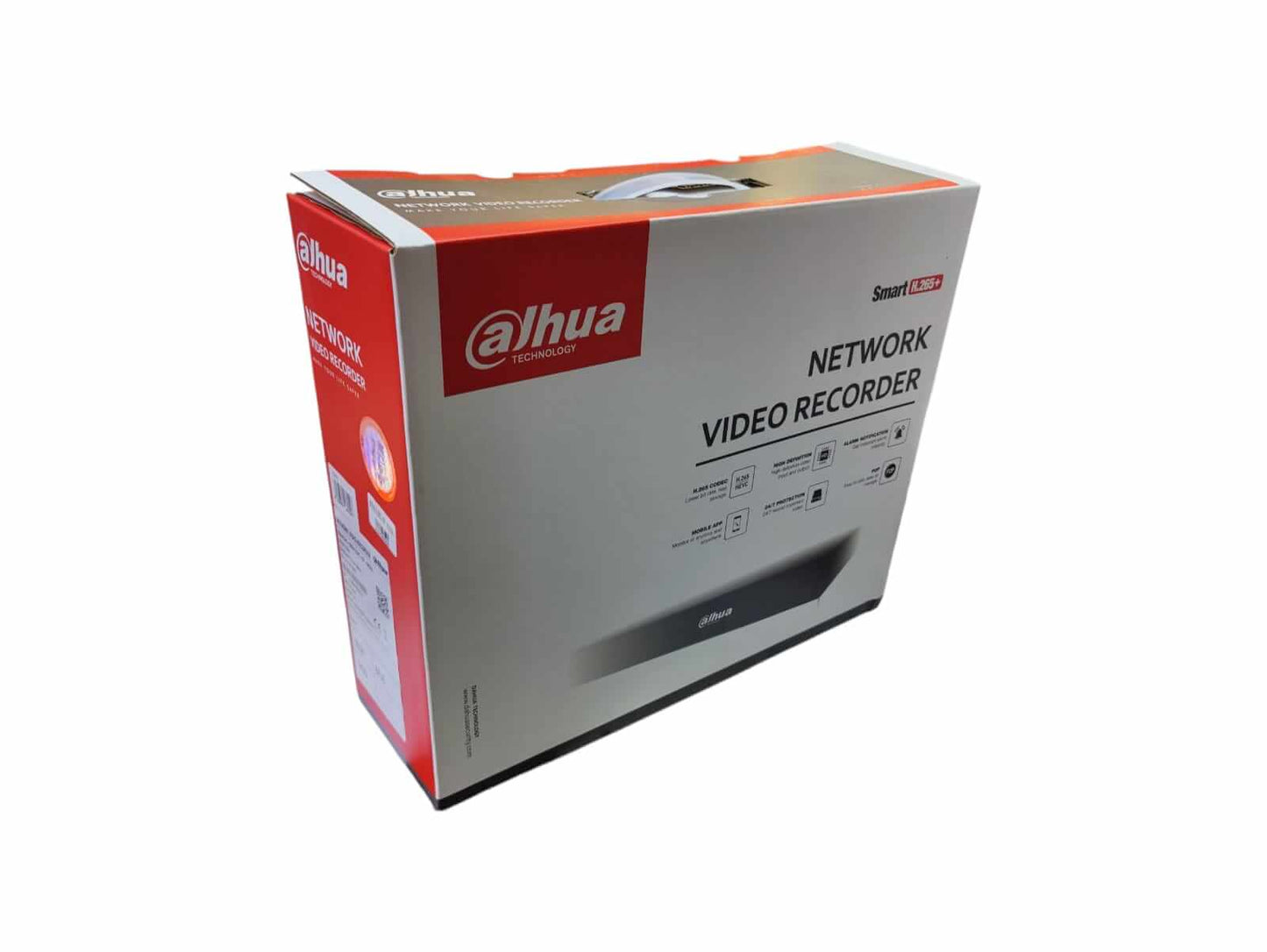 Dahua NVR4116HS-8P-4KS2/L packaging, a 16-Channel 4K PoE Network Video Recorder for security systems.