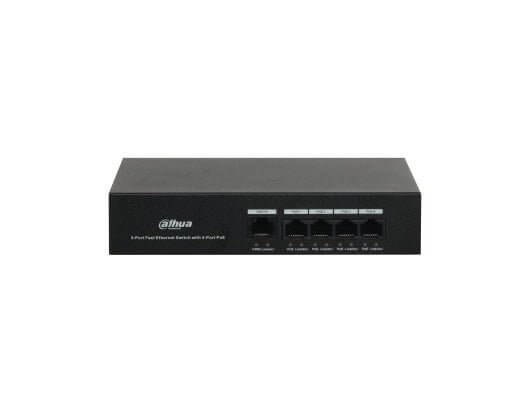 Dahua PFS3005-4ET-36 5-Port PoE Switch with 4 PoE ports for IP devices and network connectivity.