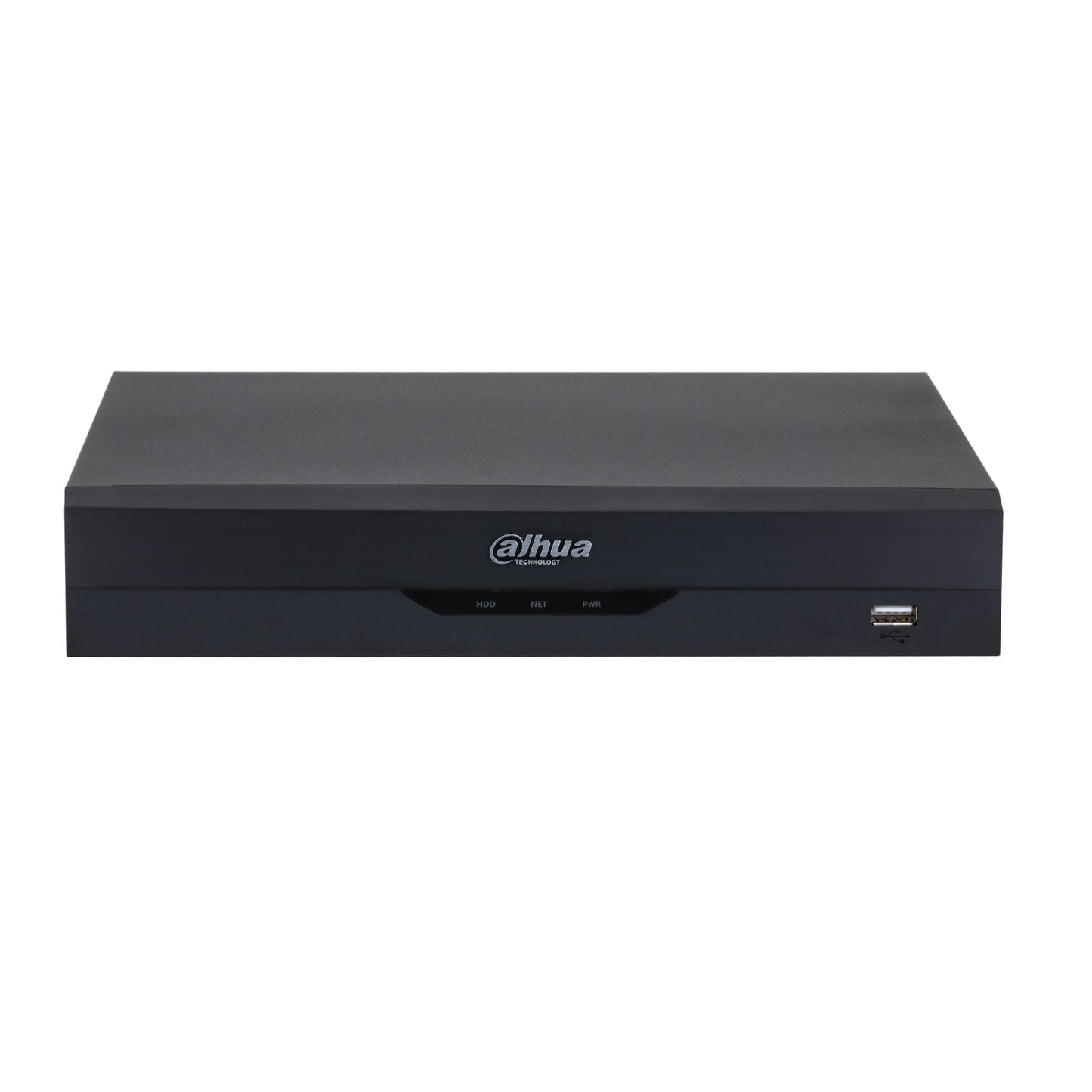 Back panel view of XVR5108HS-I3/T 8CH Compact 1U DVR showing BNC, HDMI, VGA, and USB ports.