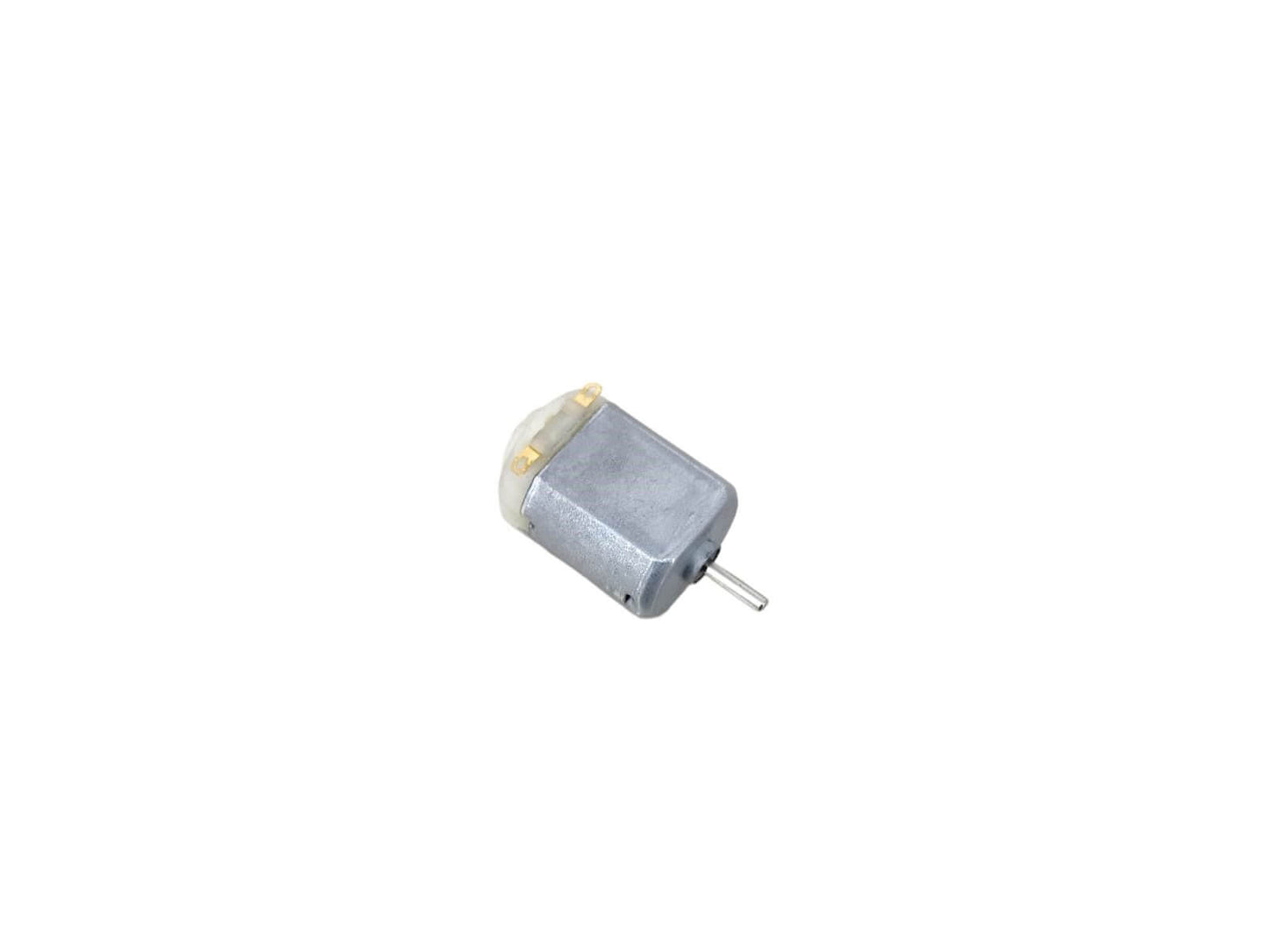 130 DC toy motor for DIY projects, micro small motor for electronics, size 38mm x 20mm, voltage range 3V-6V.